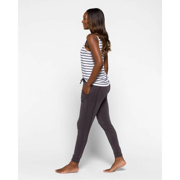 Free People Movement Back Into It Drawstring Lounge Jogger Dark Grey/Black Sz L - Picture 6 of 16